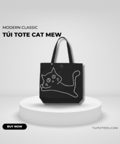 Túi Tote 1 mặt CAT MEW