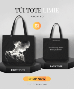 Túi Tote 2 mặt "YOU 'RE DOING BETTER THAN YOU THINK"